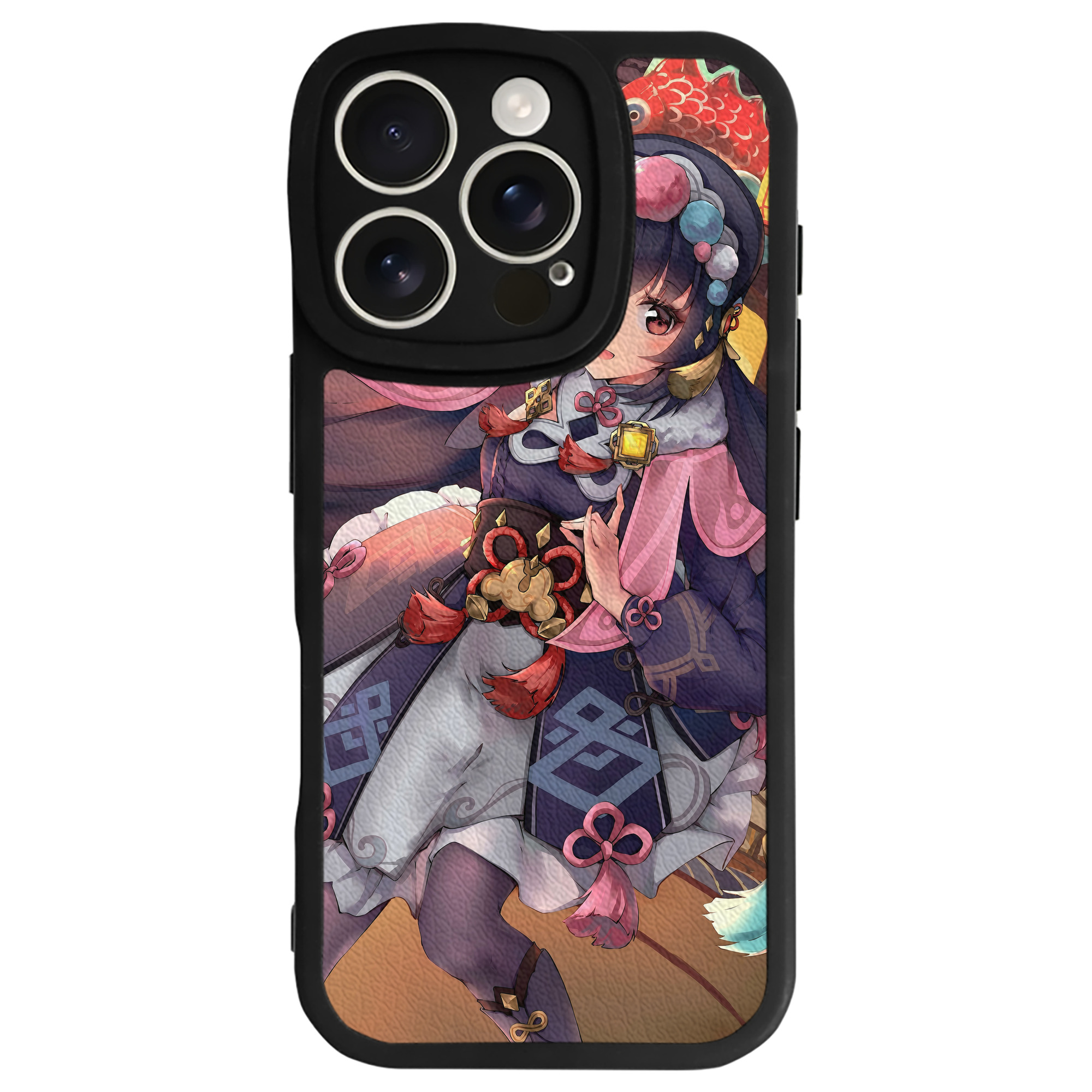 げんし神 genshin 【iPhone 16シリーズ対応】シリコンスマホケース（レザー調） 材質：シリコン